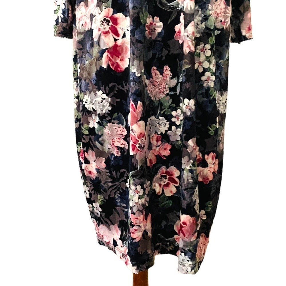 Rachel Roy Women's Nadia Burnout Velvet Multicolor Floral Midi Dress Size 22W - Picture 5 of 14